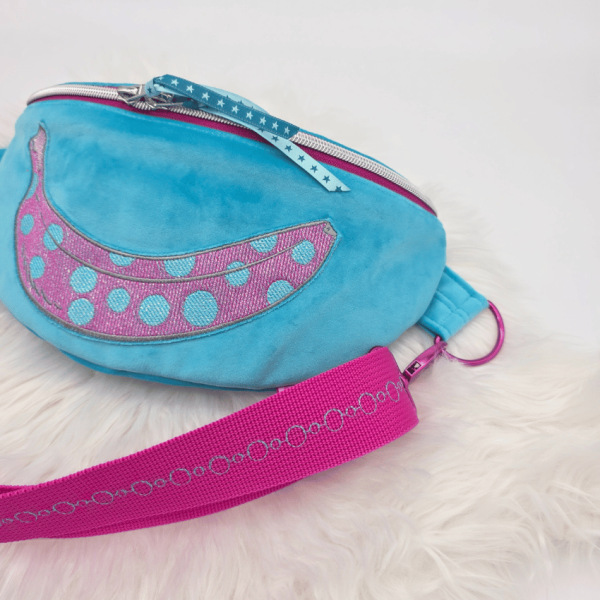 Gürteltasche - Banane - Blau-Türkis